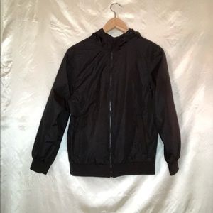 Old Navy kids black hooded windbreaker